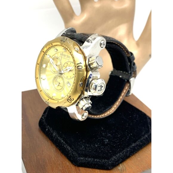 Invicta Men's Watch 10819 Reserve Venom Chronograph Swiss Quartz Gold Dial 46mm - Picture 2 of 15